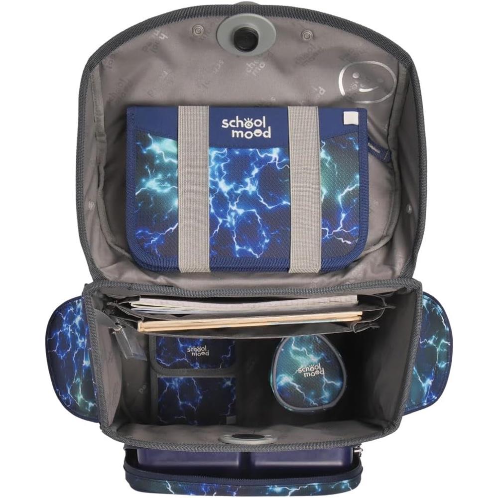 School-Mood Schulranzenset Timeless Pro, Felix (Wolf), 7-teilig