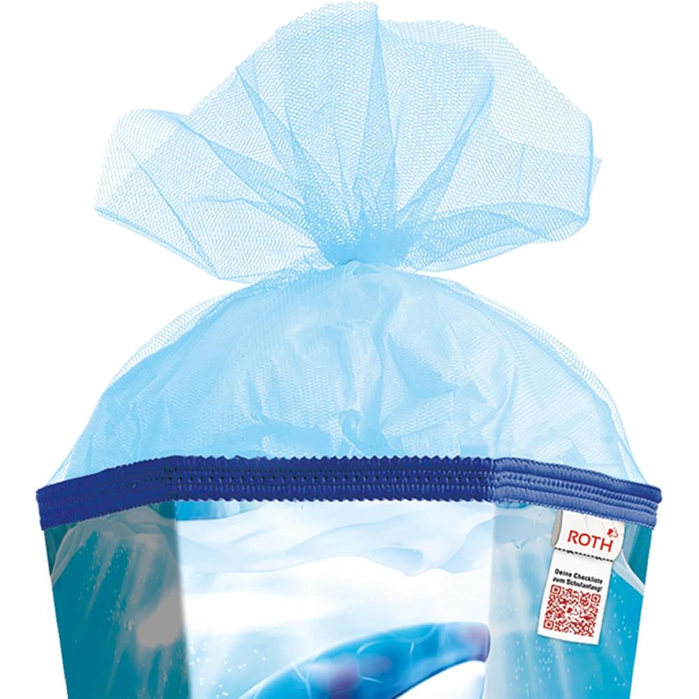 Roth Schultüte Orcas, 85cm, eckig, Rot(h)-Spitze, Tüllverschluss