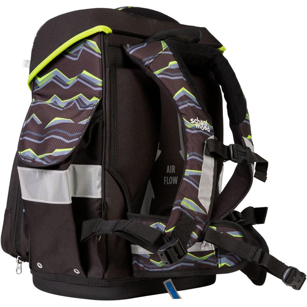 School-Mood Schulranzenset Timeless Pro Finn (Panther), 7-teilig