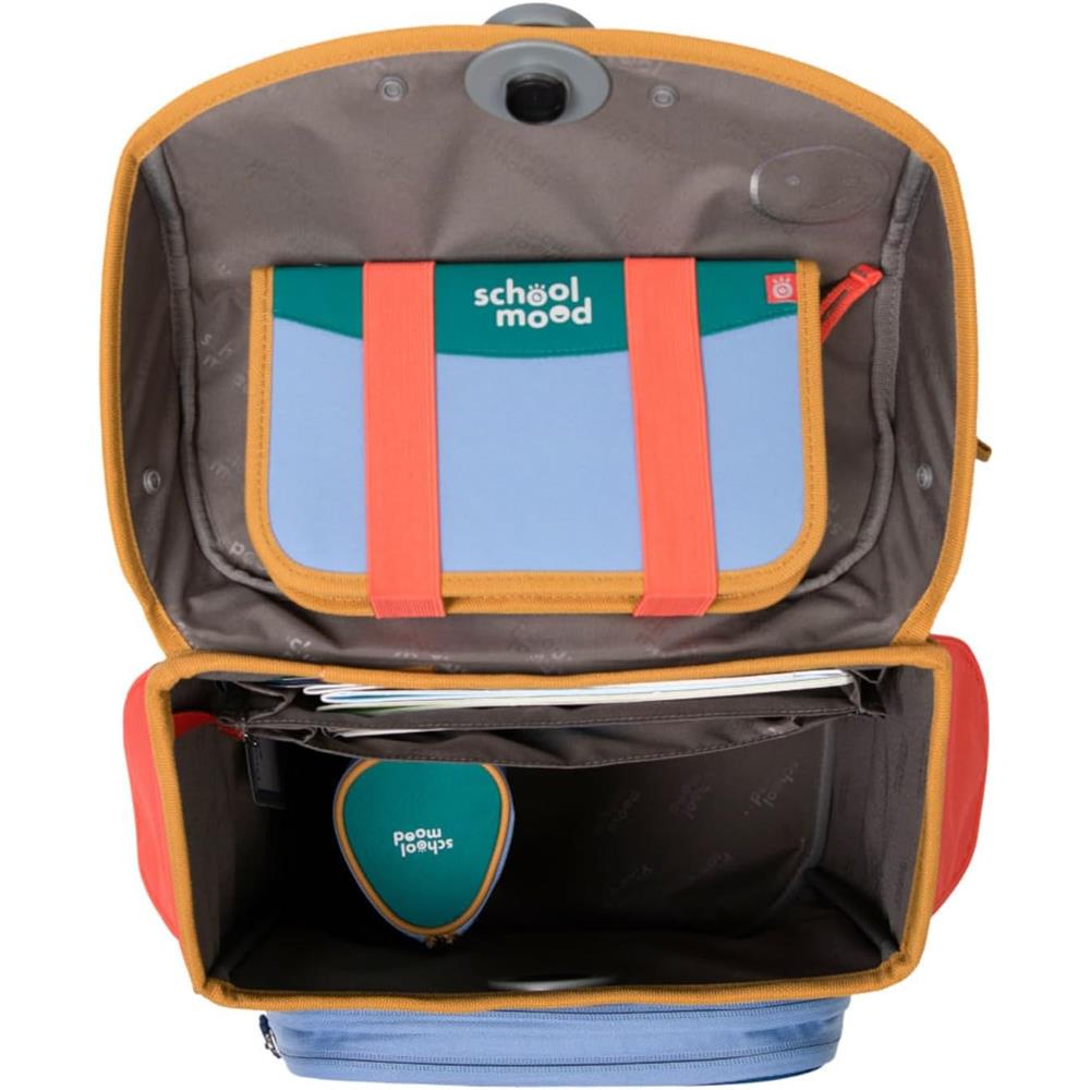 School-Mood Schulranzenset Timeless Pro Happy Sapphire (Happy Colours Collection), 6-teilig