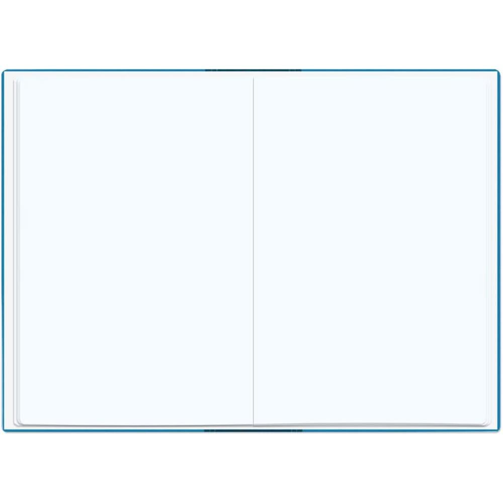 Roth Zeugnismappe Bicolor Grey-Denim Blue, mit 12 A4 Klarsichthüllen, im Buchleineinband