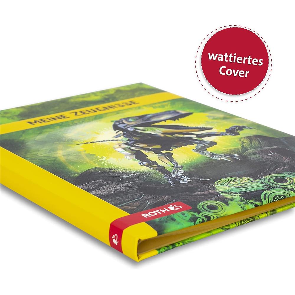 Roth Zeugnismappe Dinosaurier Robo-Rex, mit 10 A4 Klarsichthüllen