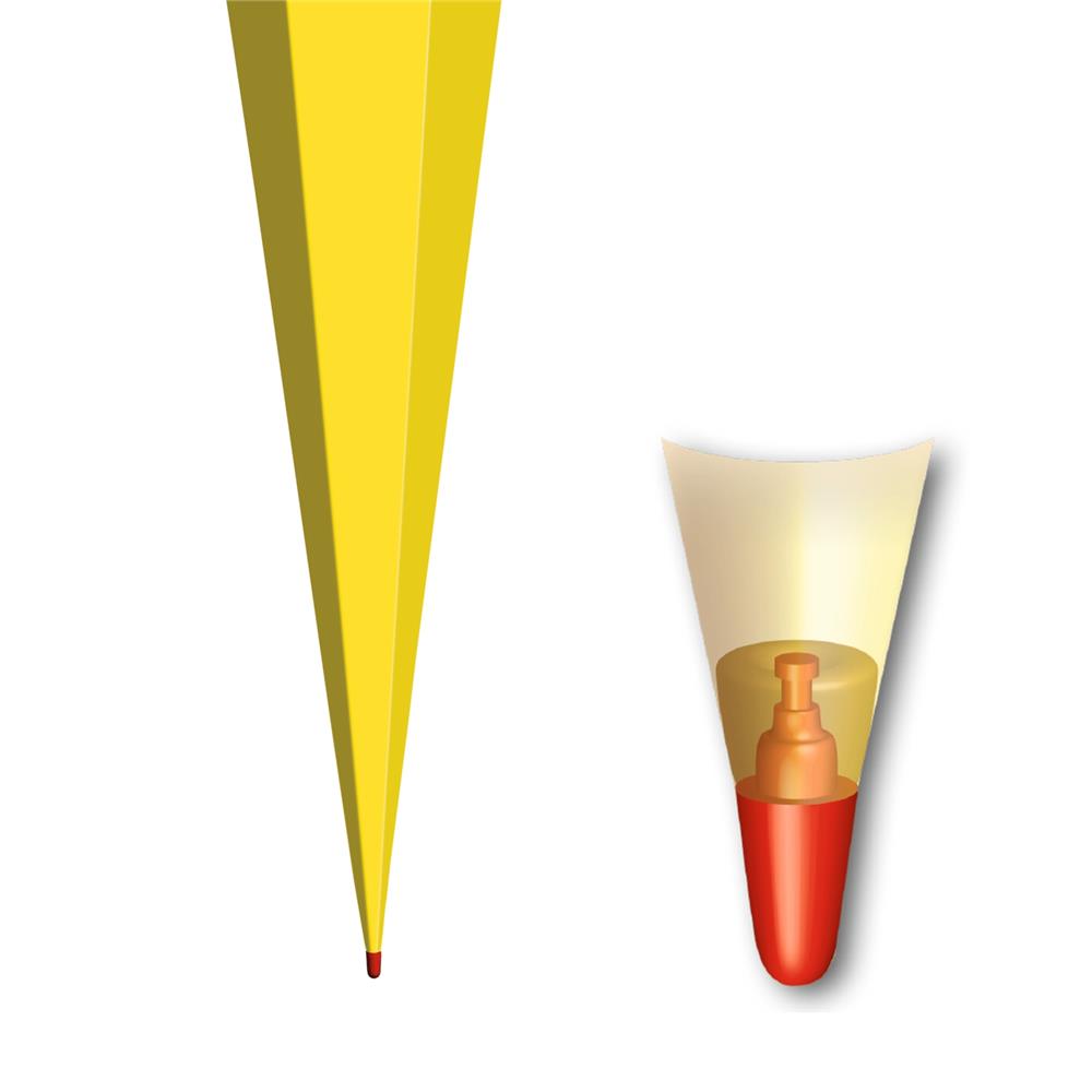 Roth Schultüte-Rohling/Basteltüte, gelb, 85cm, eckig, Rot(h)-Spitze, ohne Verschluss