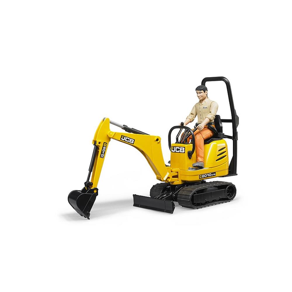Bruder 62002 - JCB Mikrobagger 8010 CTS, 1:16, und Bauarbeiter