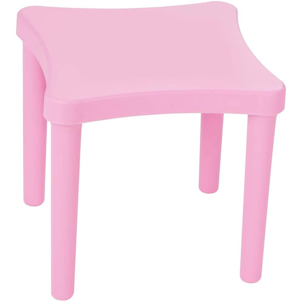Jamara Kindersitzgruppe Easy Learning, rosa - Kindertisch und zwei Hocker aus Kunststoff