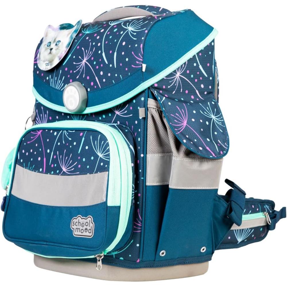 School-Mood Schulranzenset Timeless Pro Lina (Kätzchen), 7-teilig
