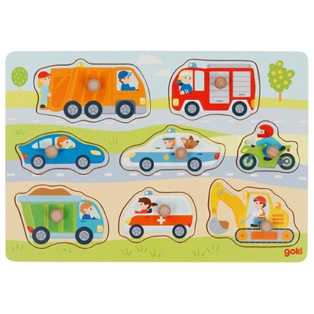 goki Steckpuzzle Fahrzeuge