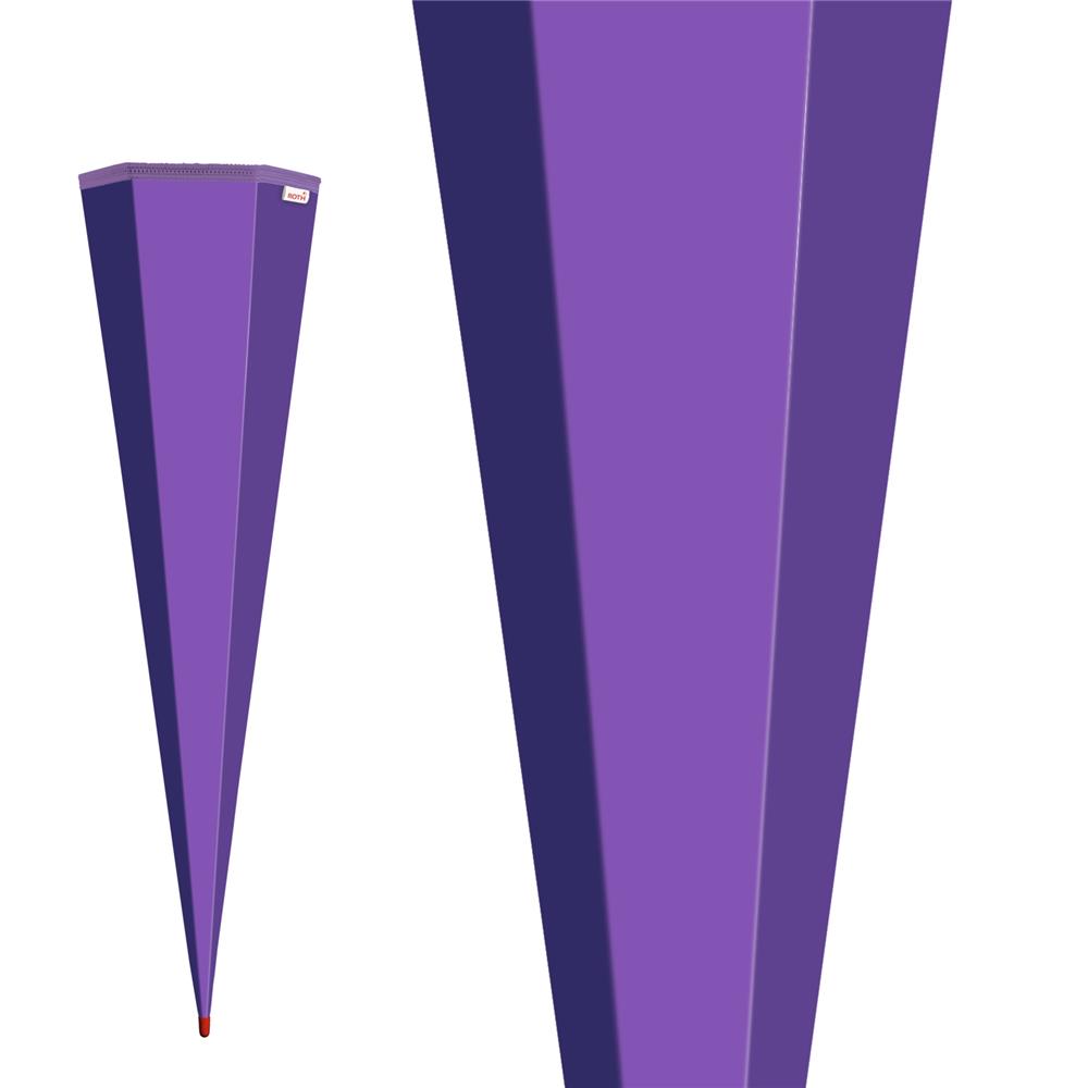 Roth Schultüte-Rohling/Basteltüte, lila, 85cm, eckig, Rot(h)-Spitze, ohne Verschluss