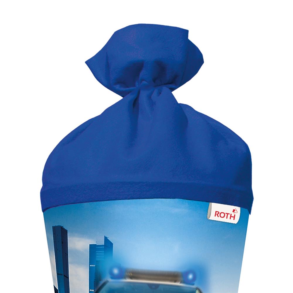 Roth Schultüte Polizei 110, 70cm, rund, Rot(h)-Spitze, Filzverschluss