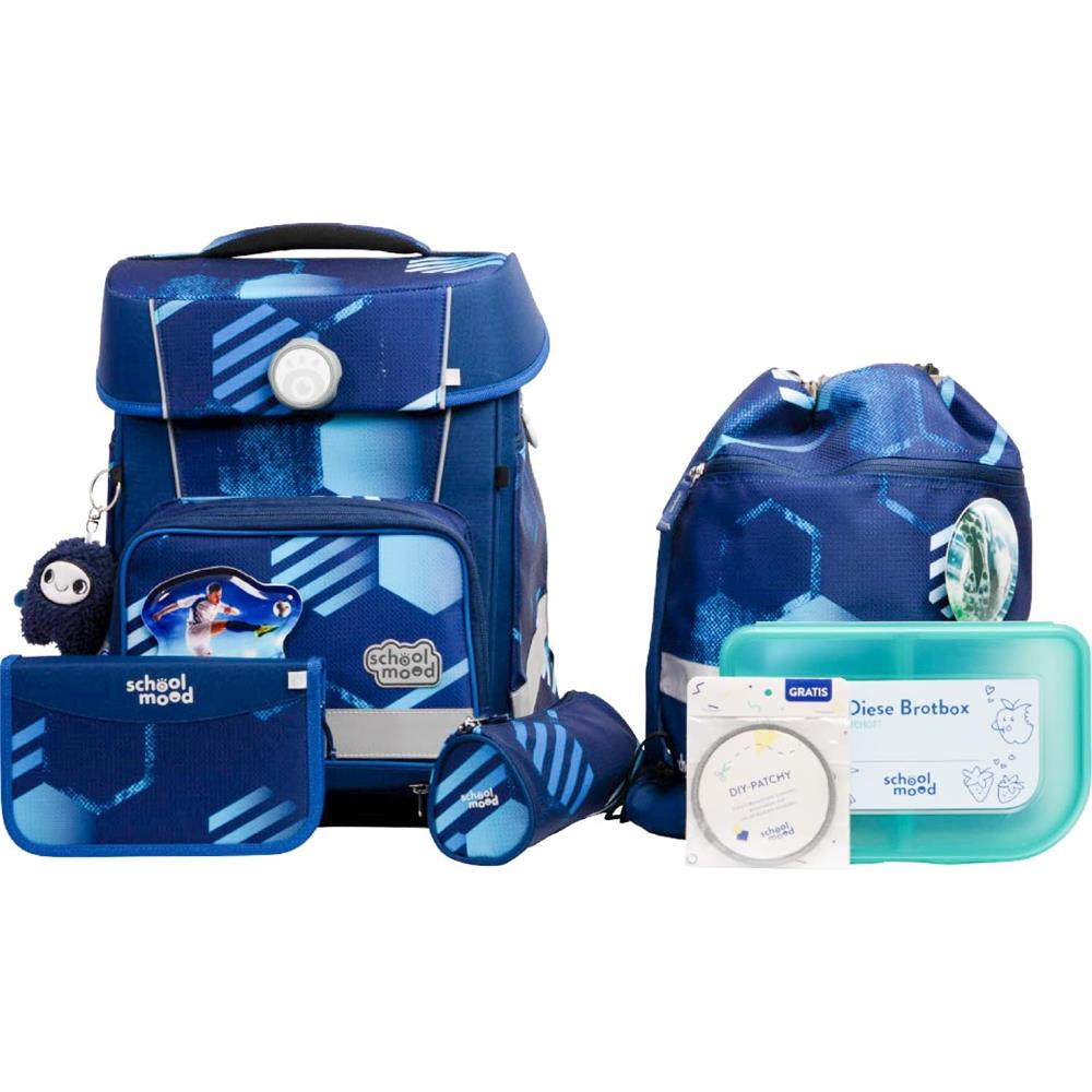 School-Mood Schulranzenset Champion Maxx Pro Jonas (Fußball), 7-teilig