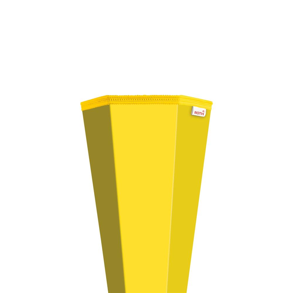 Roth Schultüte-Rohling/Basteltüte, gelb, 85cm, eckig, Rot(h)-Spitze, ohne Verschluss