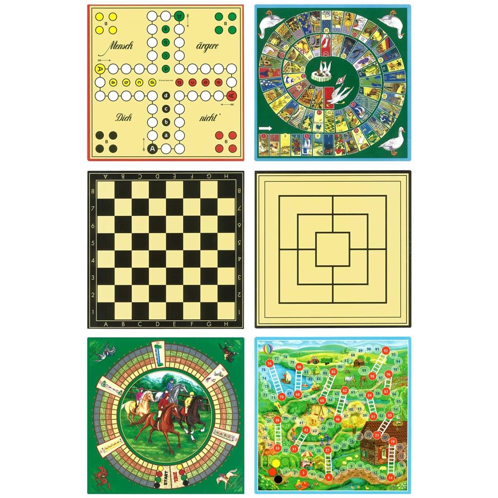 Idena Spielesammlung mit 150 Spielmöglichkeiten, für 1-8 Spieler