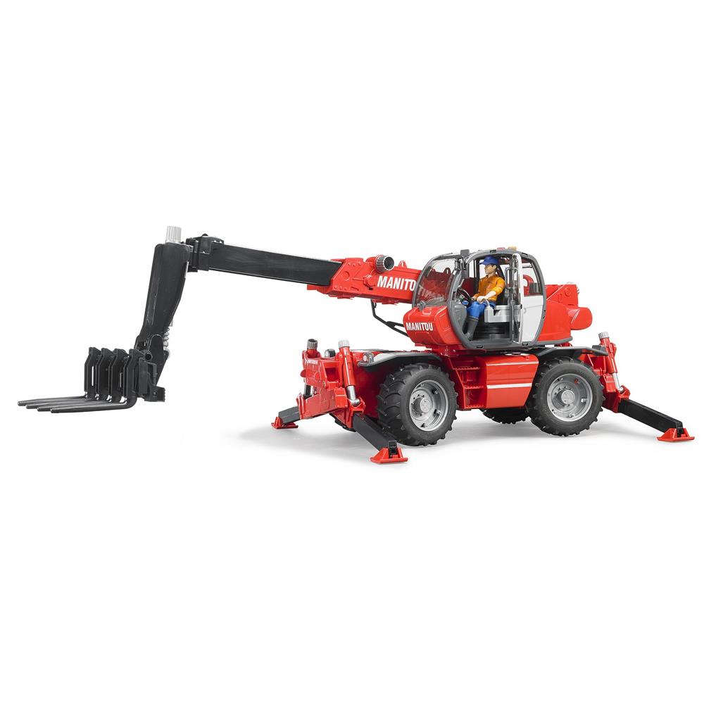Bruder 02129 - Manitou Teleskopstapler MRT 2150 mit Zubehör