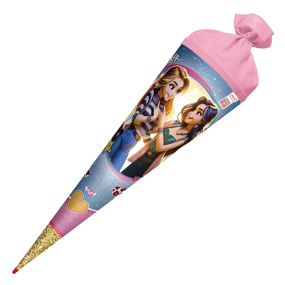 Roth Schultüte Best Friends Forever, 70cm, rund, Rot(h)-Spitze, Filzverschluss