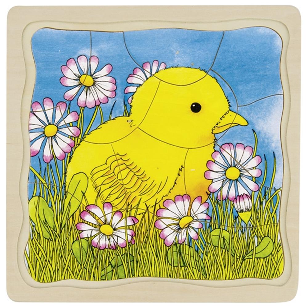 Goki Schichtenpuzzle Das Huhn
