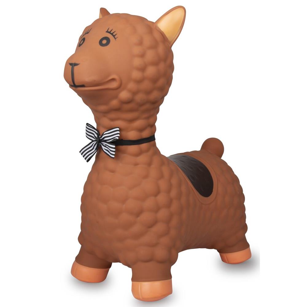 Jamara Hüpftier Lama, braun, Hüpfspielzeug mit Luftpumpe