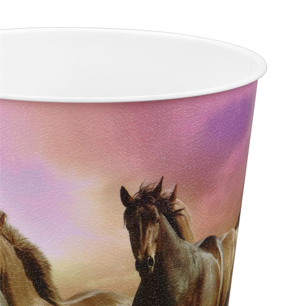 Idena Papierkorb, Pferde - 9 Liter Mülleimer/Apfalleimer aus Kunststoff