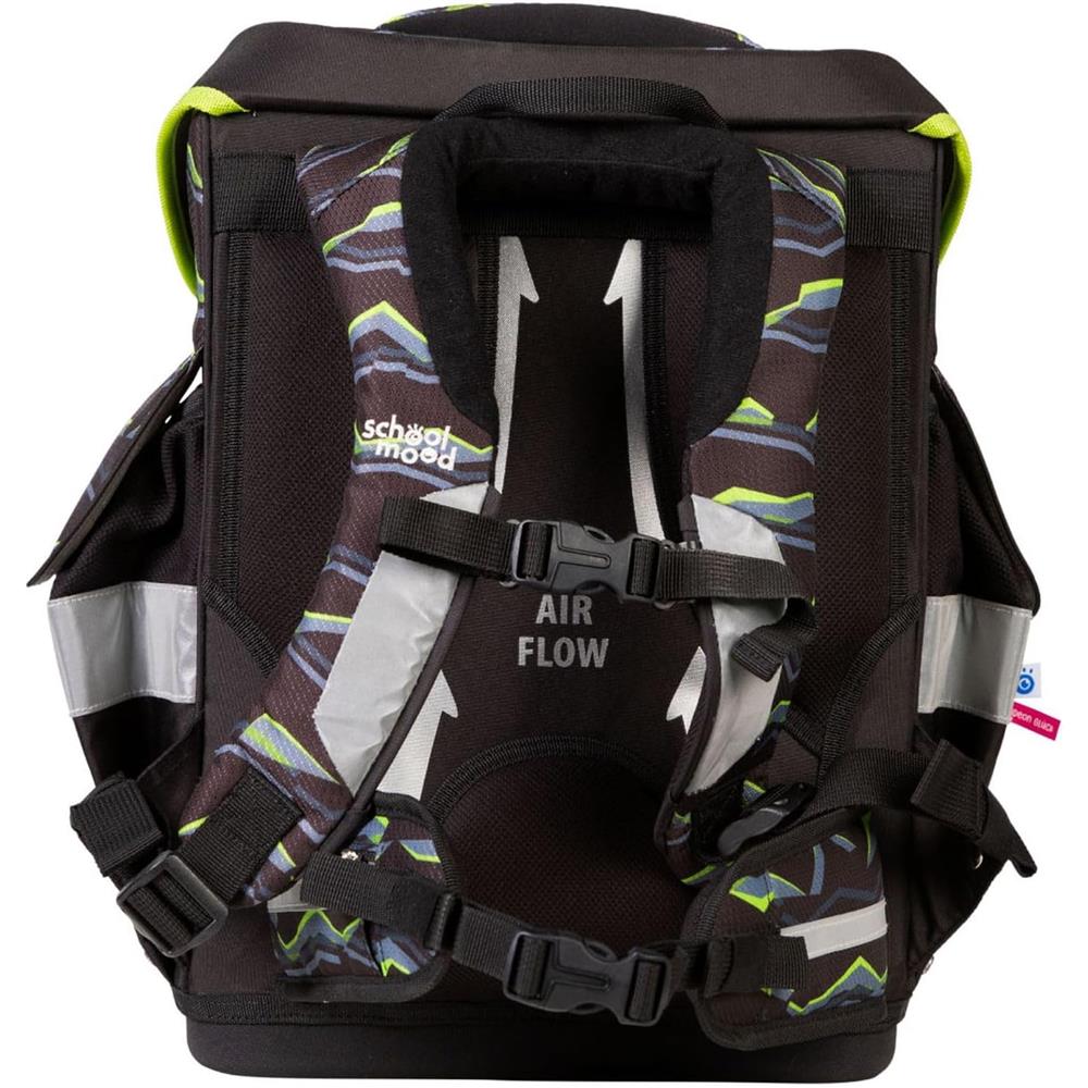 School-Mood Schulranzenset Timeless Pro Finn (Panther), 7-teilig