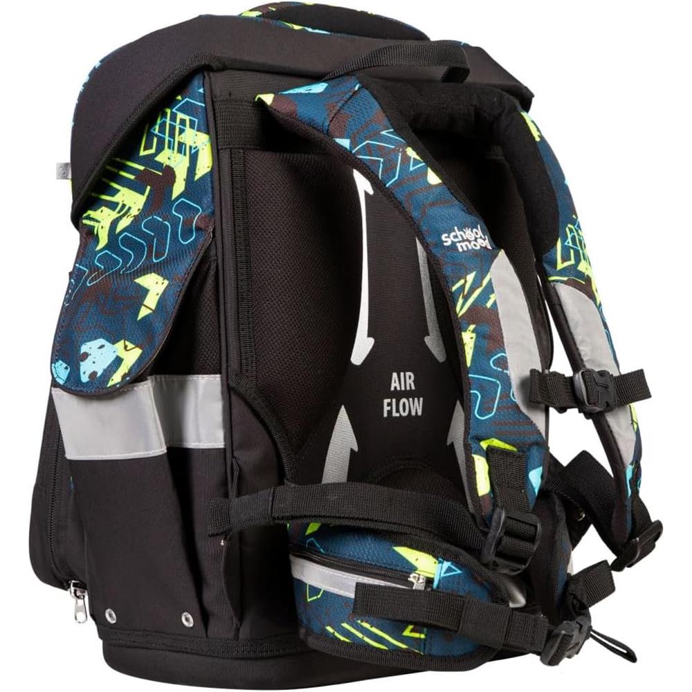 School-Mood Schulranzenset Timeless Pro, Elias (Racing), 7-teilig