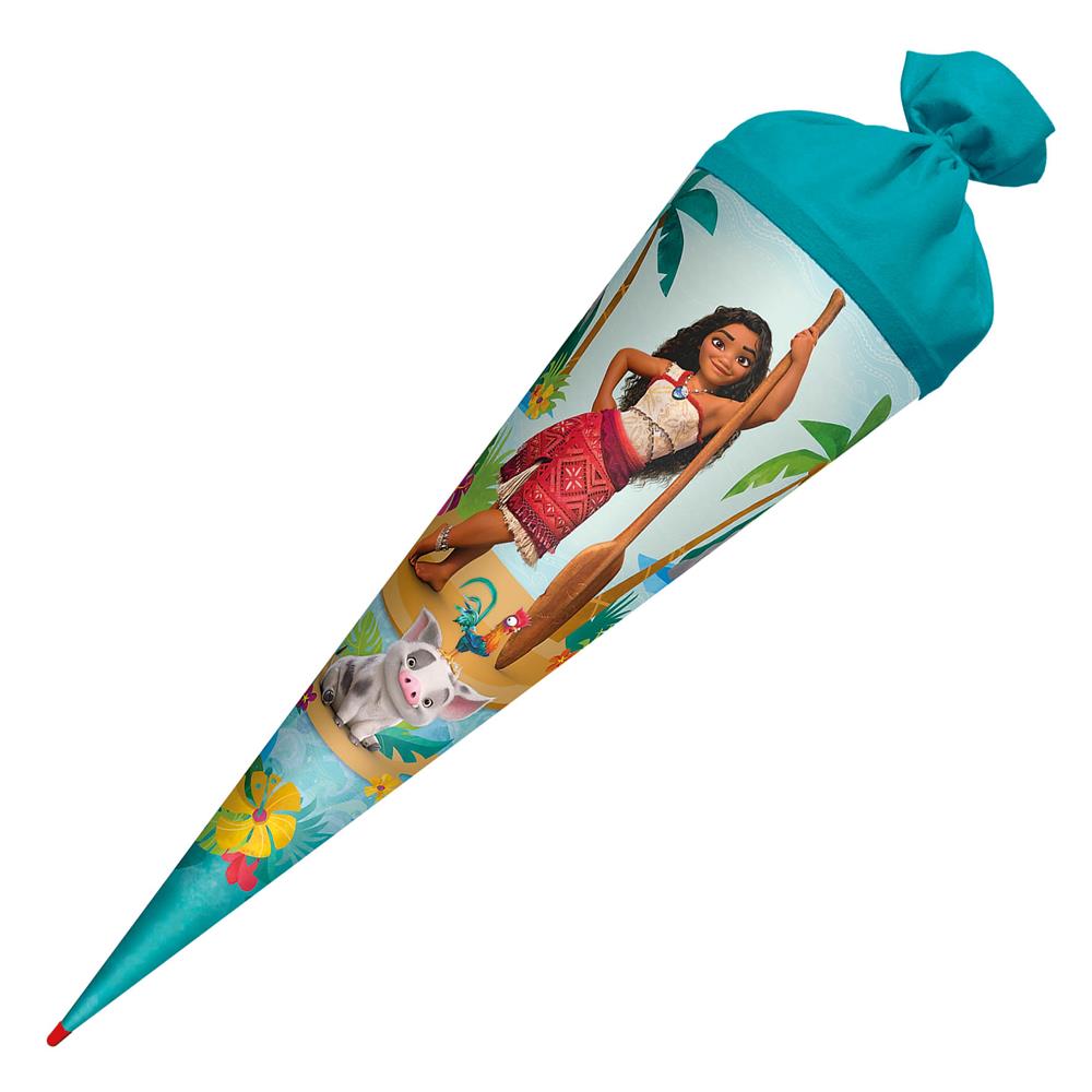Roth Schultüte Disney Vaiana, 70cm, rund, Rot(h)-Spitze, Filzverschluss