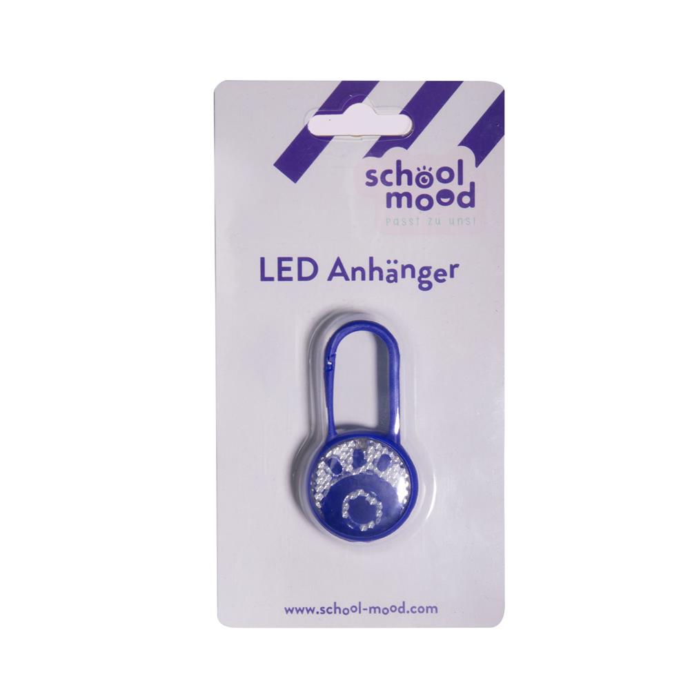 School-Mood LED Reflektor-Anhänger (blau)