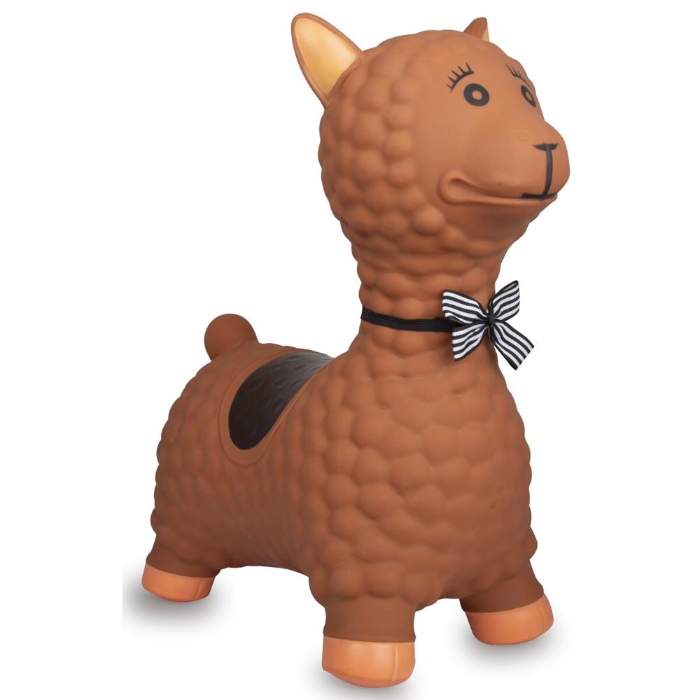 Jamara Hüpftier Lama, braun, Hüpfspielzeug mit Luftpumpe