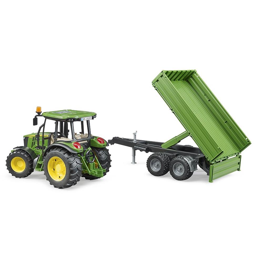 Bruder 02108 - John Deere 5115M mit Bordwandanhänger
