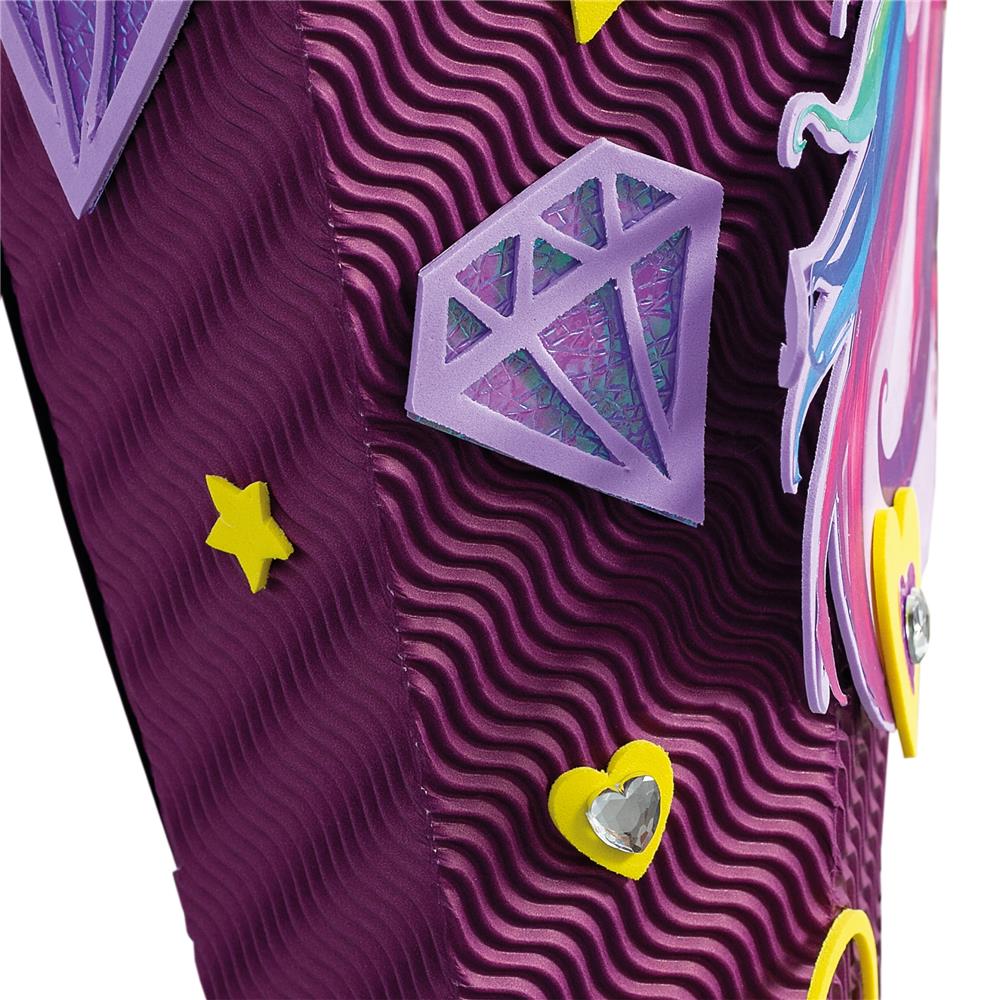 Roth Schultüte-Bastelset, Einhornportrait, 68cm, eckig, Rot(h)-Spitze, Kreppverschluss