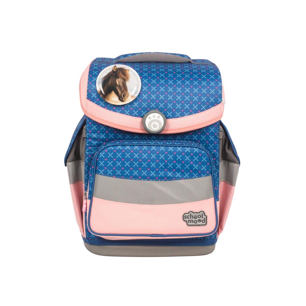 School-Mood Schulranzenset Timeless Air+ Mila (Pferd, blau)
