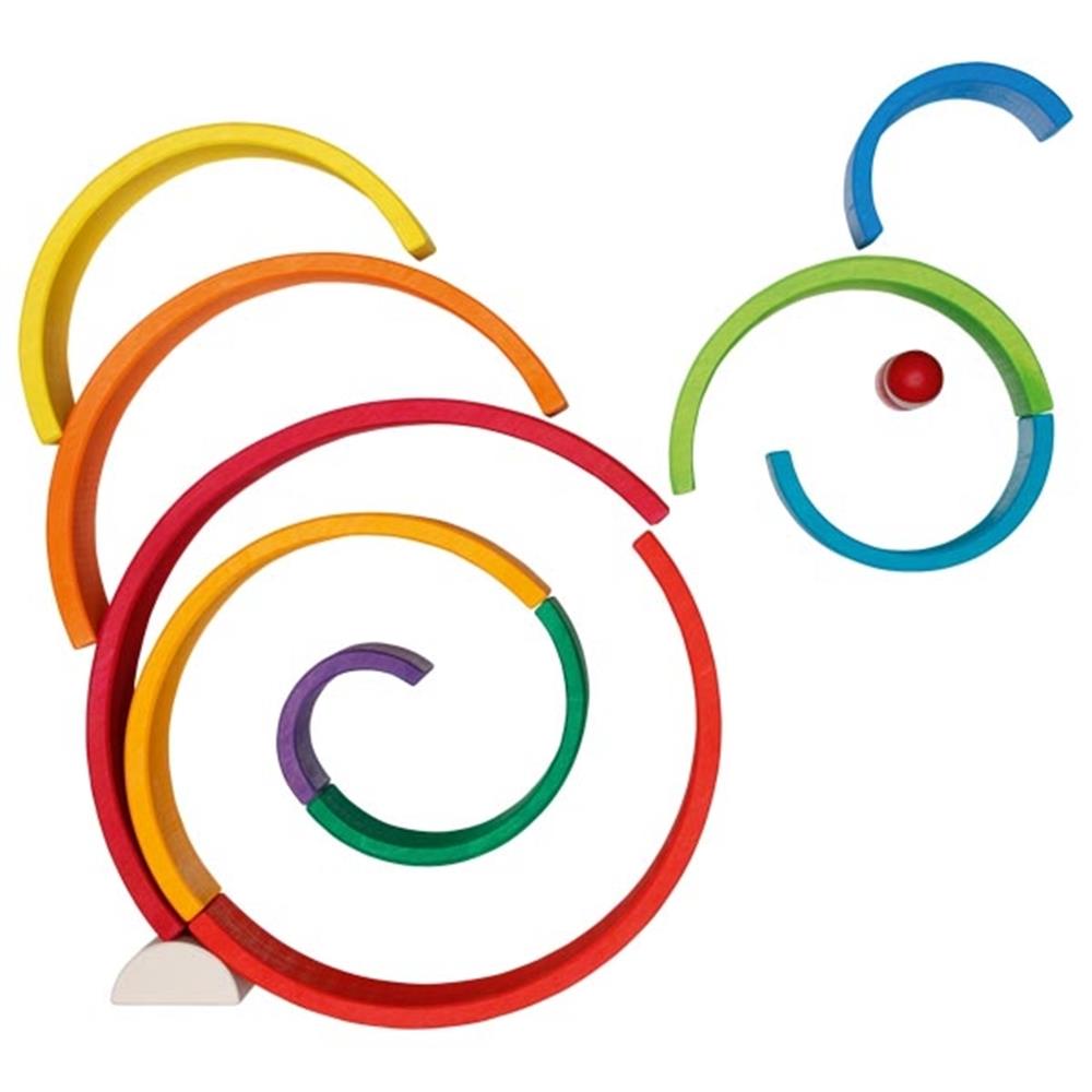 goki Holzbausteine - Großer Regenbogen, bunt lackiert