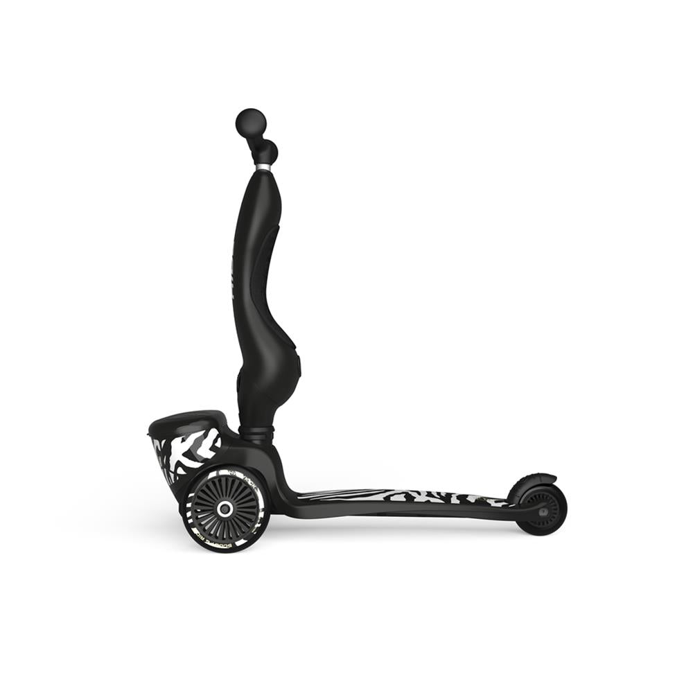 Scoot & Ride Highwaykick 1 Lifestyle, zebra - Kinderroller mit Aufbewahrungsbox