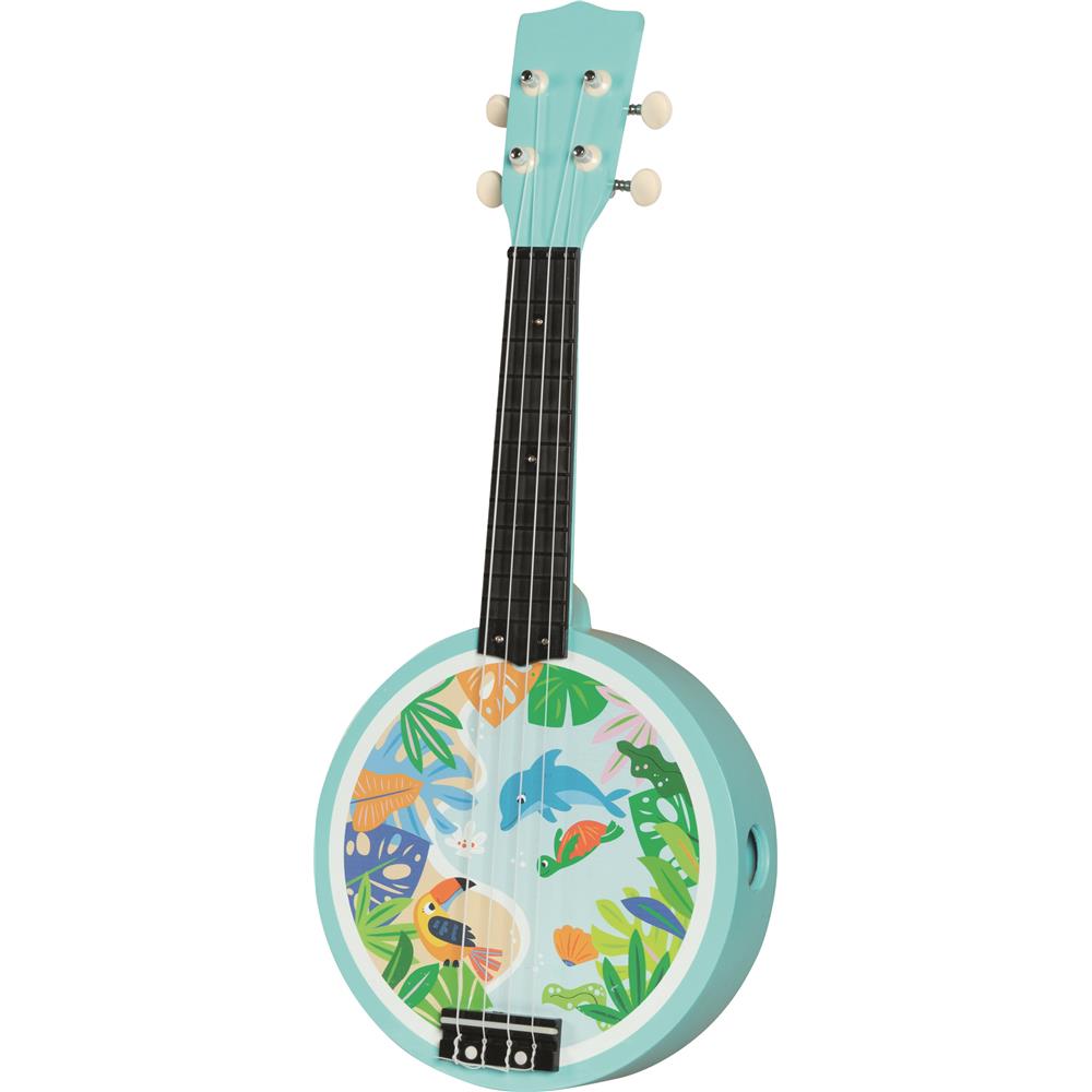 goki Banjo – Holz & Kunststoff, stimmbar Spielzeug, für Kinder ab 5 Jahren