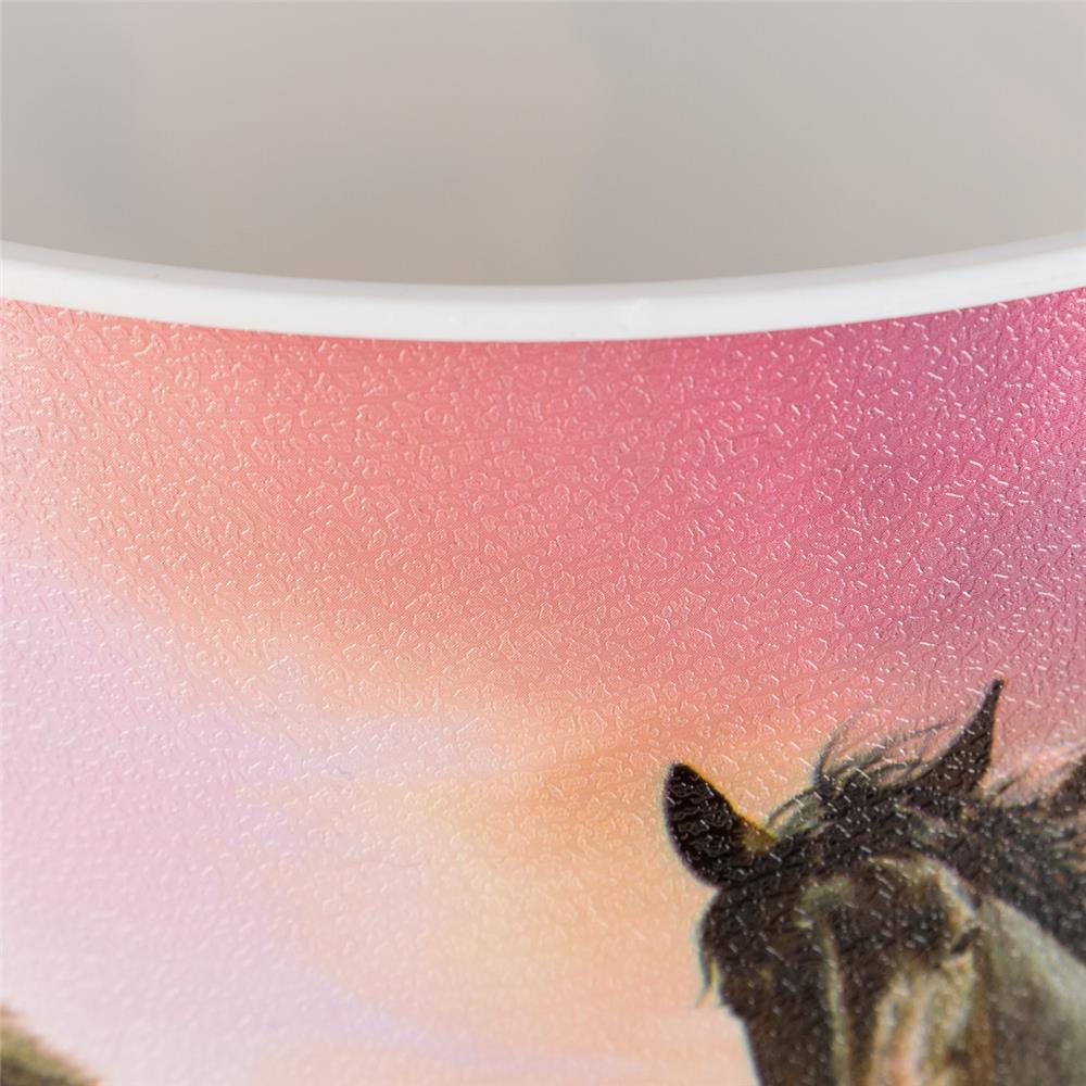 Idena Papierkorb, Pferde - 9 Liter Mülleimer/Apfalleimer aus Kunststoff