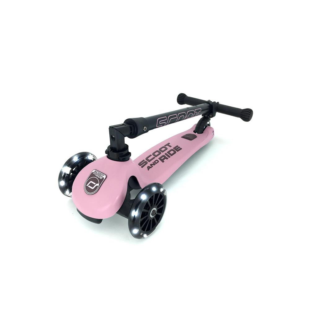 Scoot & Ride Highwaykick 3 LED Scooter, rose - Kinderroller, ab 3 Jahren
