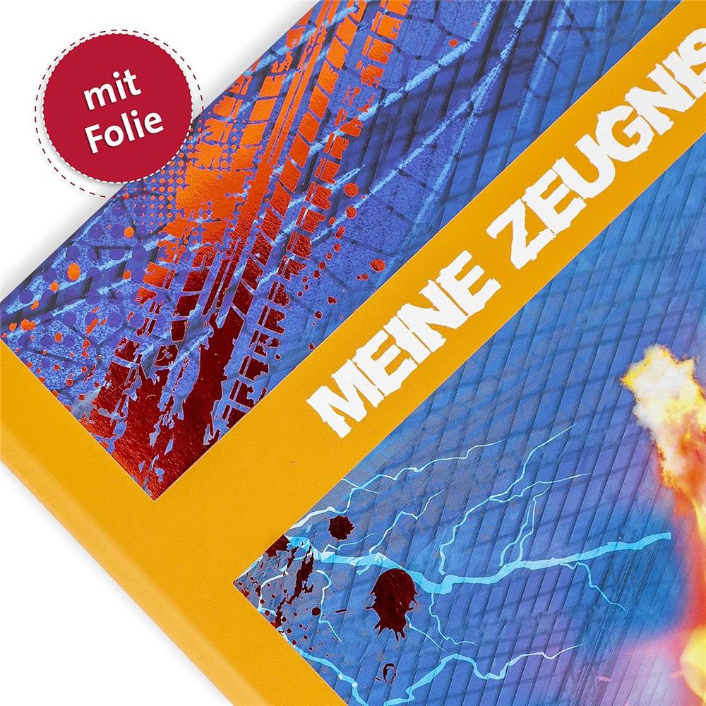 Roth Zeugnismappe Monstertruck mit Folie, mit 10 A4 Klarsichthüllen