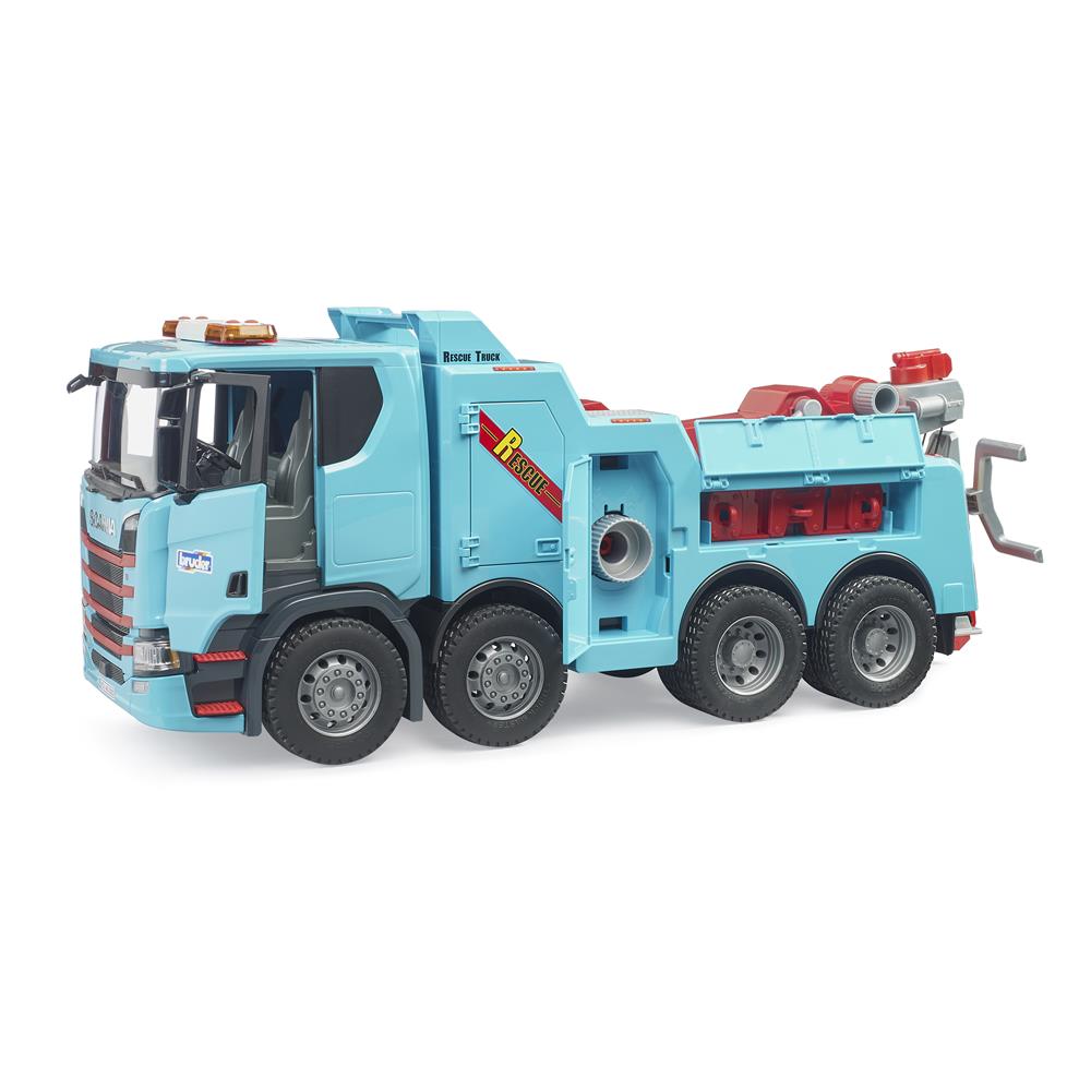 Bruder 03553 - Scania Super 560R Abschlepp-LKW, mit Light & Sound Modul, Maßstab 1:16