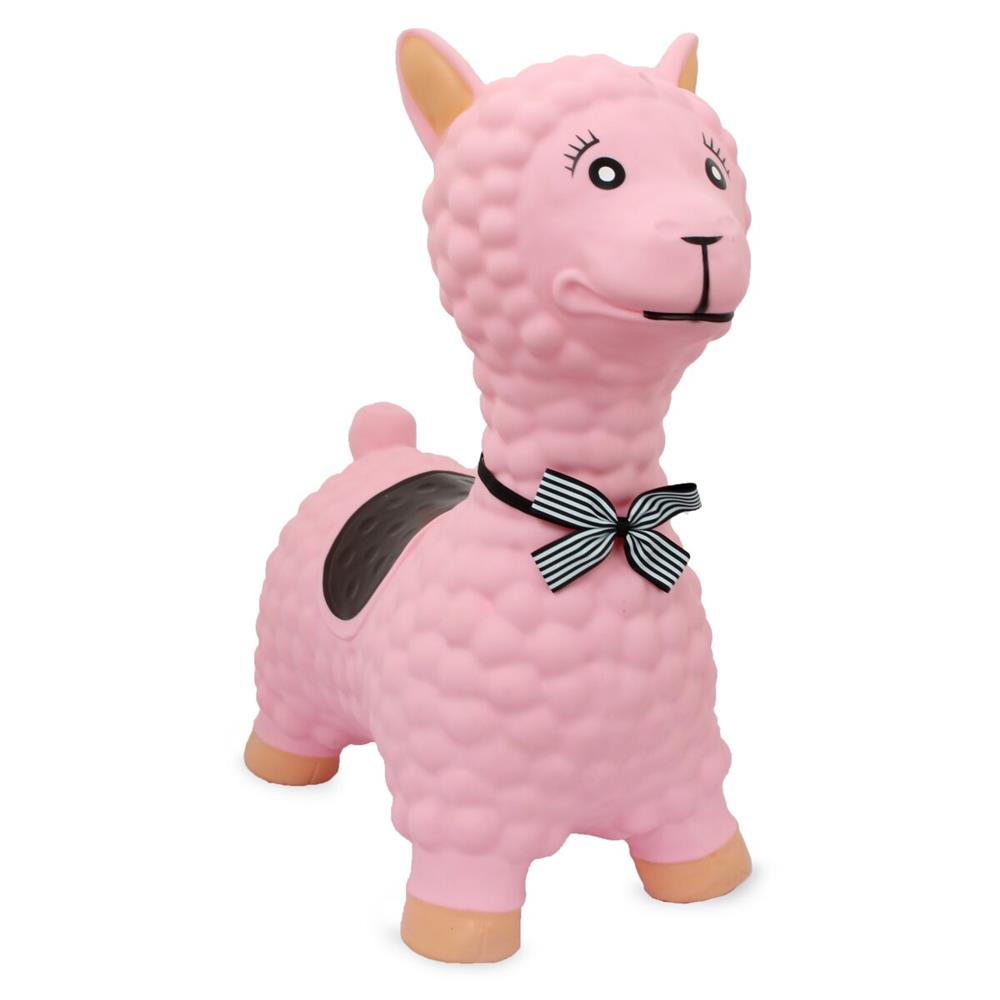 Jamara Hüpftier Lama, rosa, Hüpfspielzeug mit Luftpumpe
