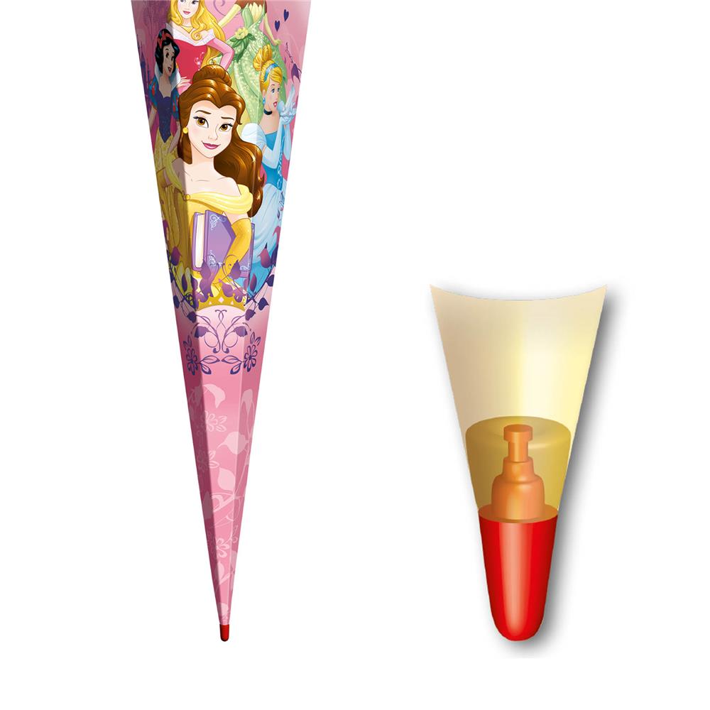 Roth Schultüte Disney Princess, 85cm, eckig, Rot(h)-Spitze, Tüllverschluss