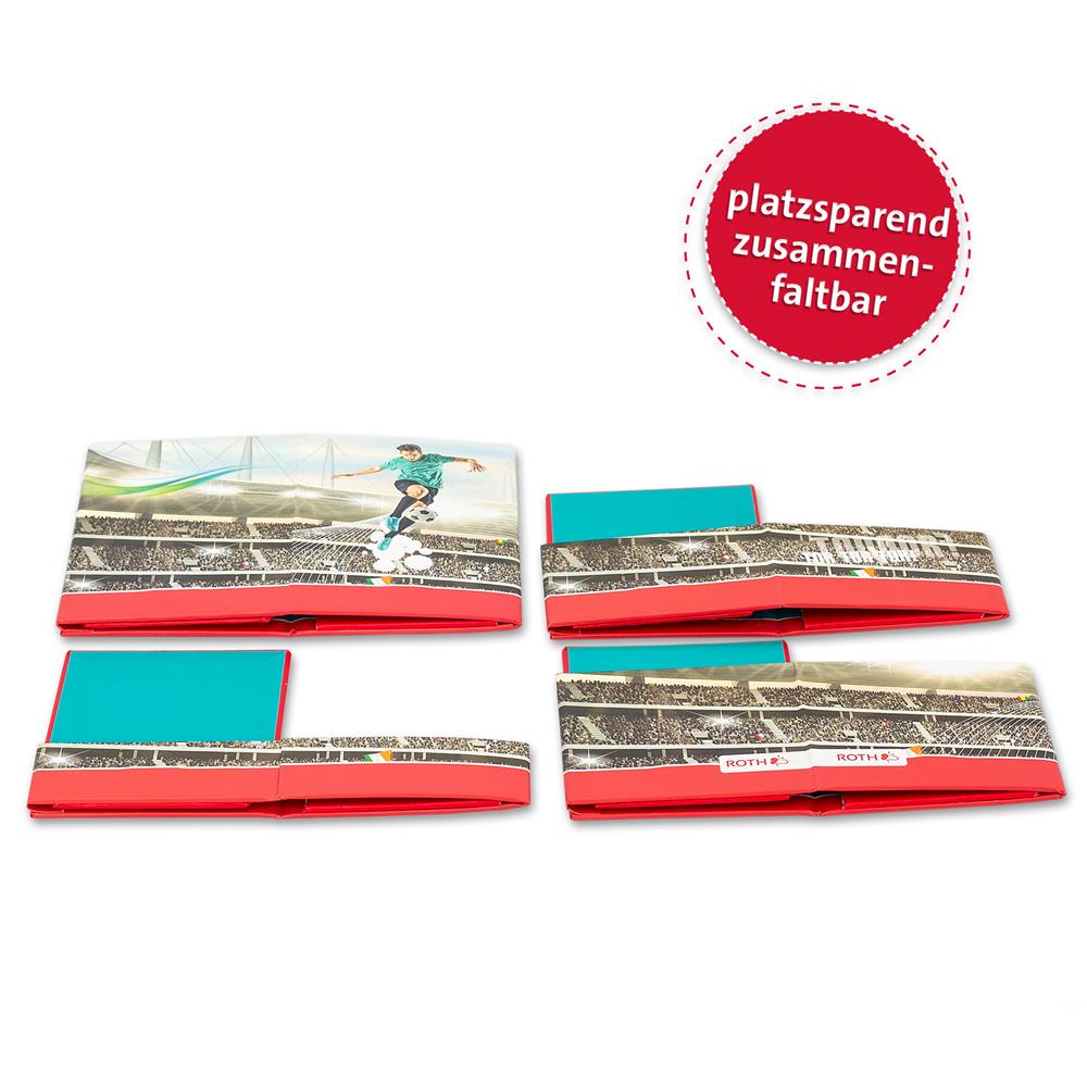 Roth Stifteköcher Set, Fußballstar, Stiftehalter mit 4 faltbaren Boxen aus Pappe