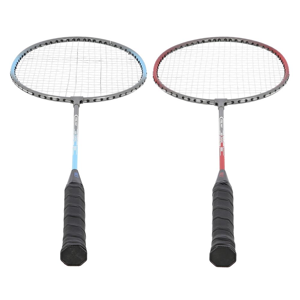 NILS Badminton Set, 2 Schläger mit Federball, Freizeit Outdoor Garten Sport