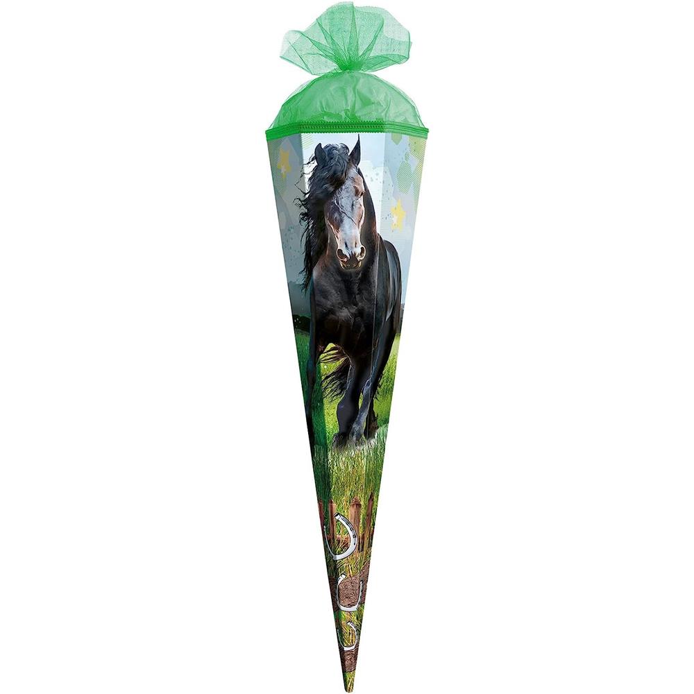 Roth Schultüte Power Horse, 50cm, eckig, Tüllverschluss
