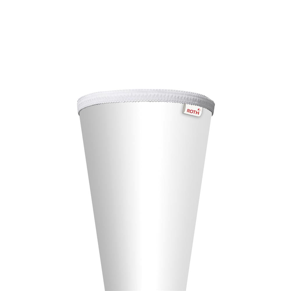 Roth Schultüte-Rohling/Basteltüte, weiß, 70cm, rund, Rot(h)-Spitze, ohne Verschluss