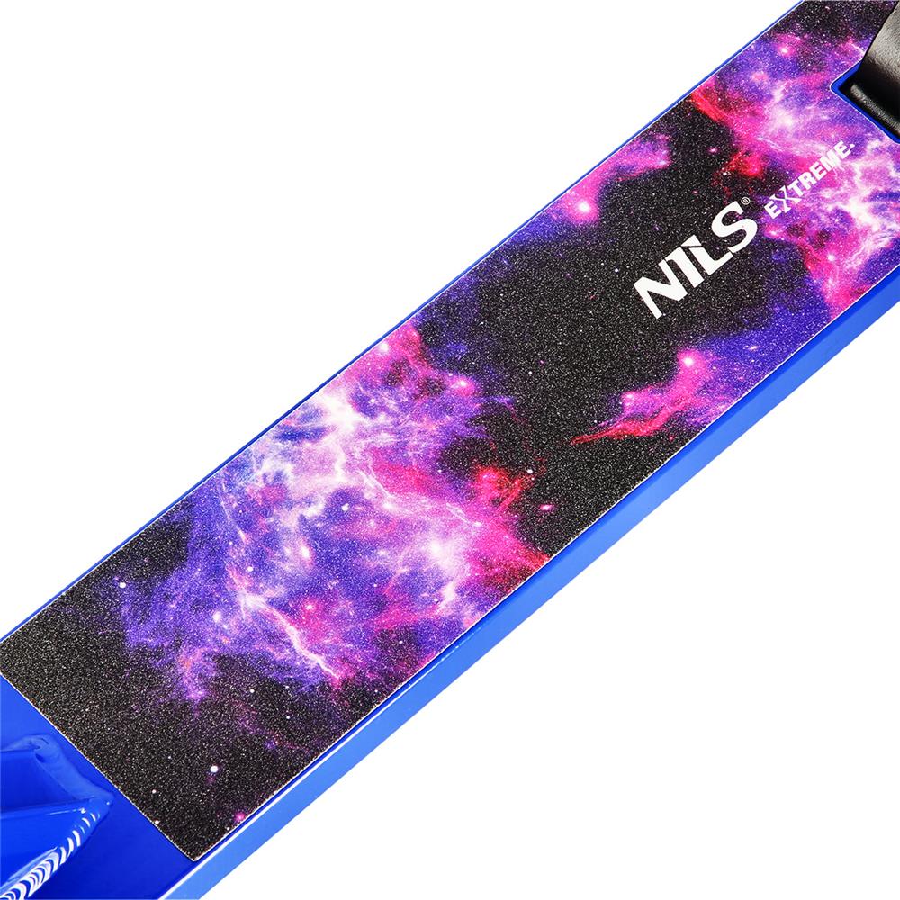 NILS EXTREME HS021 SPACE Stunt Scooter Blau, Freestyle Roller, ABEC-9, bis 100 kg