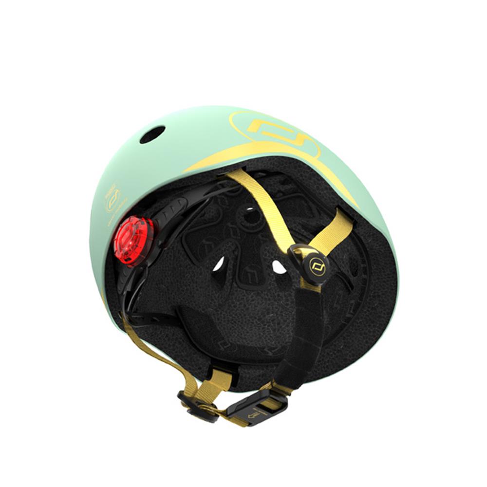 Scoot & Ride Kinderhelm Größe XXS-S (45-51 cm) kiwi - Schutzhelm mit LED-Licht