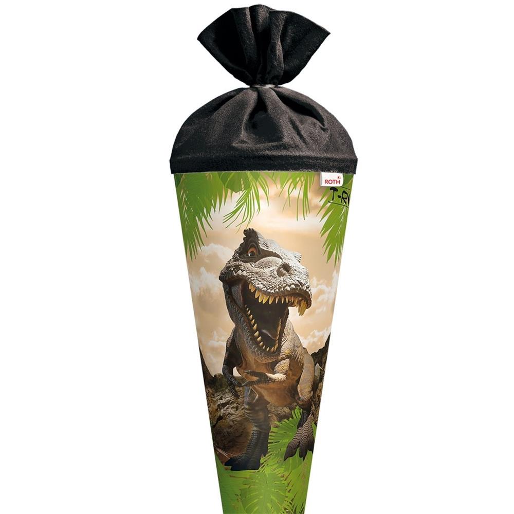 Roth Schultüte Dinosaurier Tyrannosaurus, 70cm, rund, Rot(h)-Spitze, Filzverschluss
