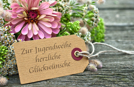 Blumenstrauß zur Jugendweihe-Party.