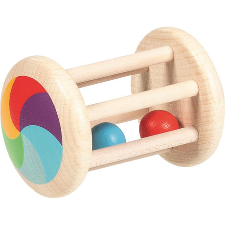 goki Greifling Käfigrassel Regenbogen – Motorikspielzeug, Holzspielzeug für Kinder ab 6 Monaten