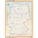 Goki Schichtenpuzzle Deutschland - Lernspielzeug (Flüsse, Bundesländer, Städte)