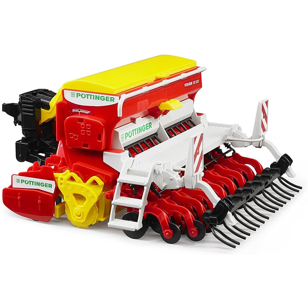 Bruder 02347 - Pöttinger Vitasem 302ADD Kreiselegge-Sämaschine, 1:16