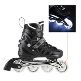 NILS EXTREME NH10905 4in1 LED Inliner Schlittschuhe Rollschuhe Gr. 35-38, Schwarz, verstellbar
